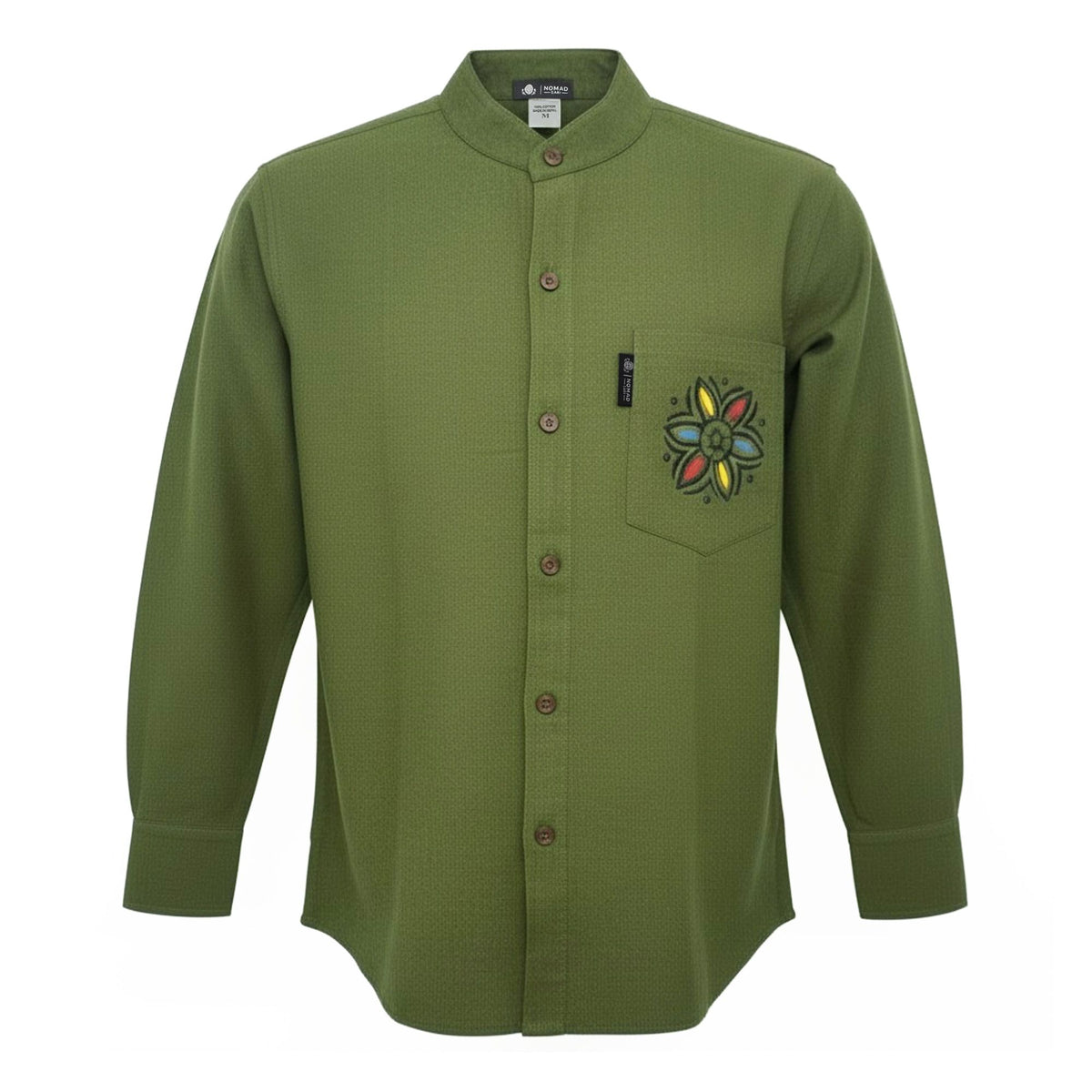 Nomad Sari Kathmandu Shirt - Forest Green - Large 🇬🇧