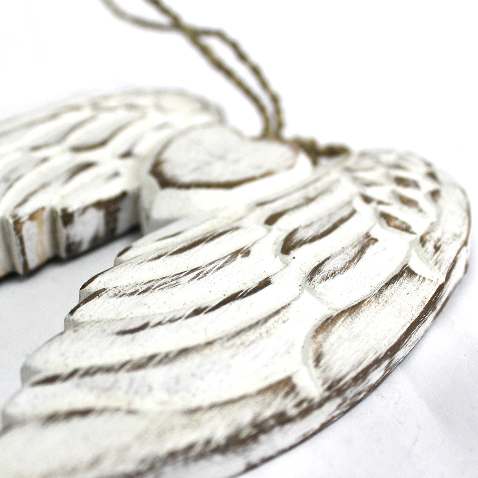 Hand Crafted Small Double Angel Wing & Heart - 15cm 🇬🇧