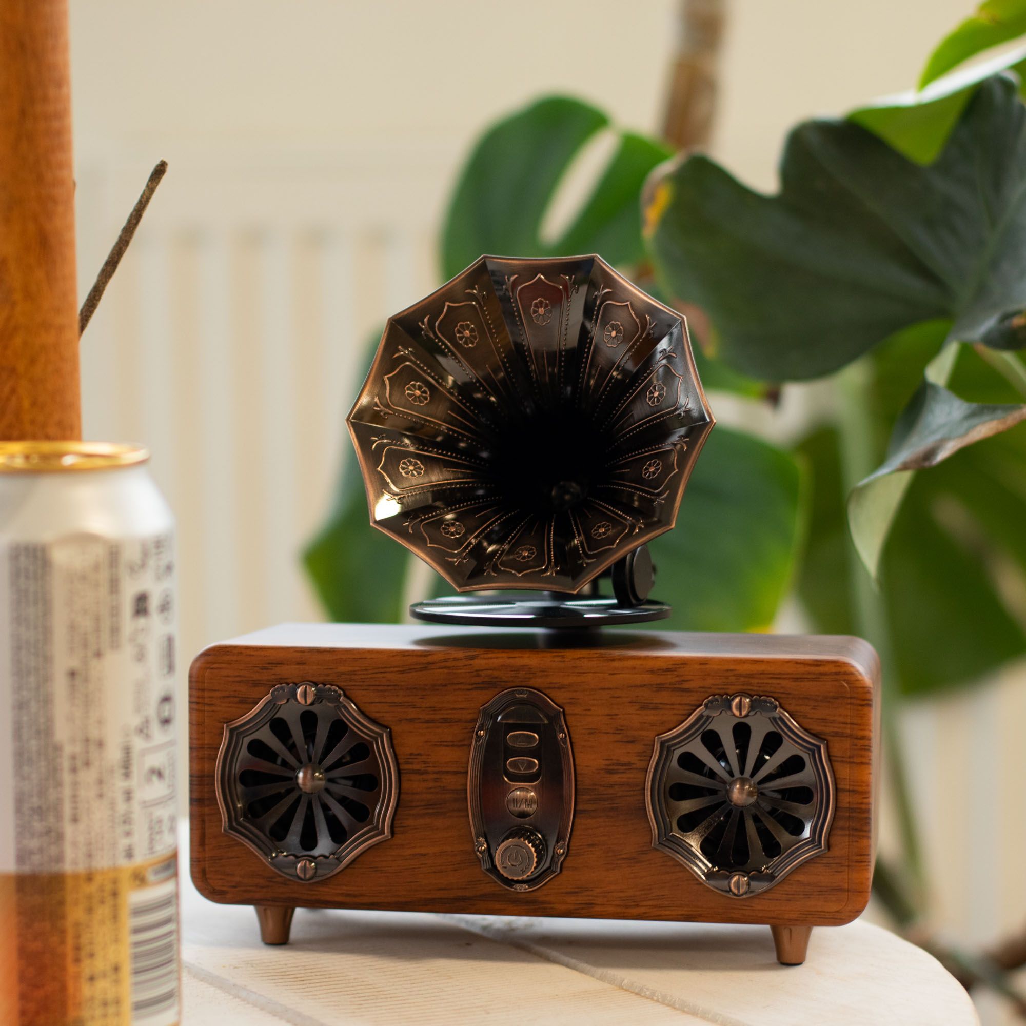 Retro Mini Double Gramophone Speaker - Bluetooth - 5.4 watt x 2 🇬🇧