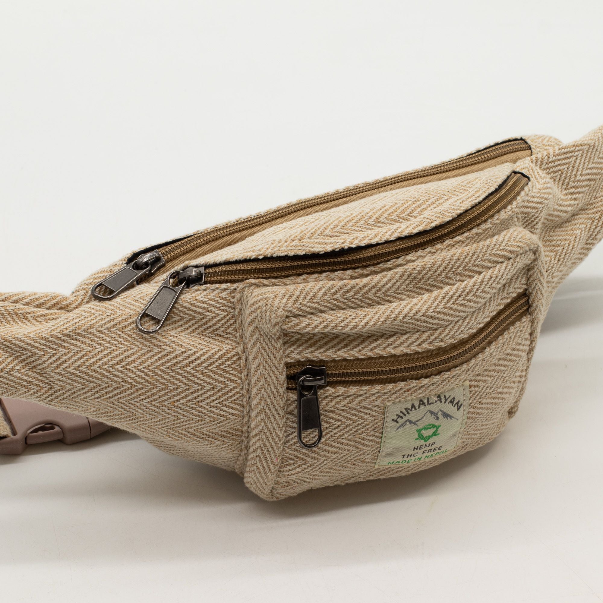 Cotton Hemp Style Belt (or Fanny) Bag - Natural 🇬🇧