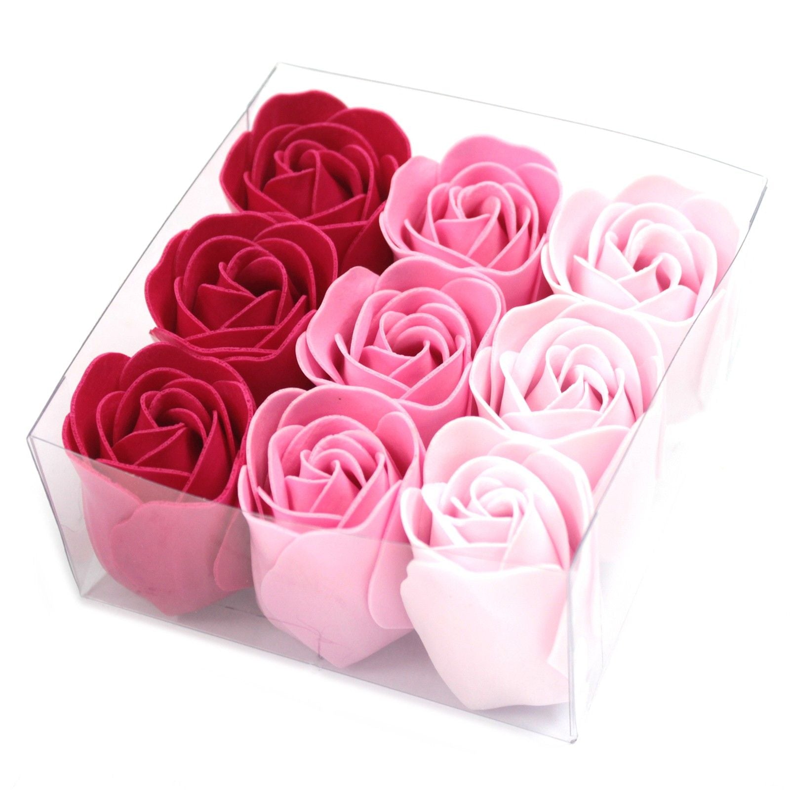 Set of 9 Soap Flowers - Pink  Roses 🇬🇧