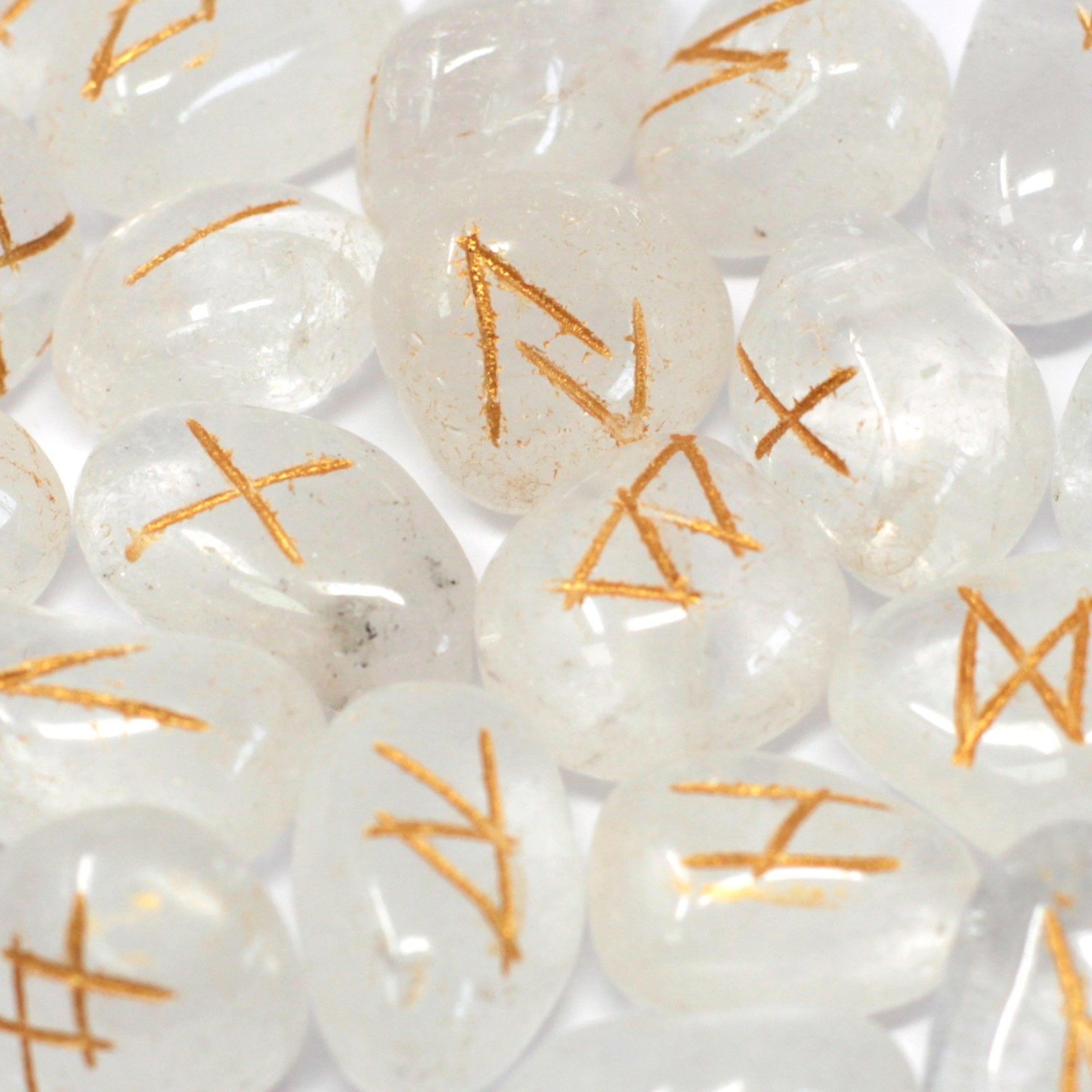 Runes Stone Set in Pouch  - Crystal 🇬🇧