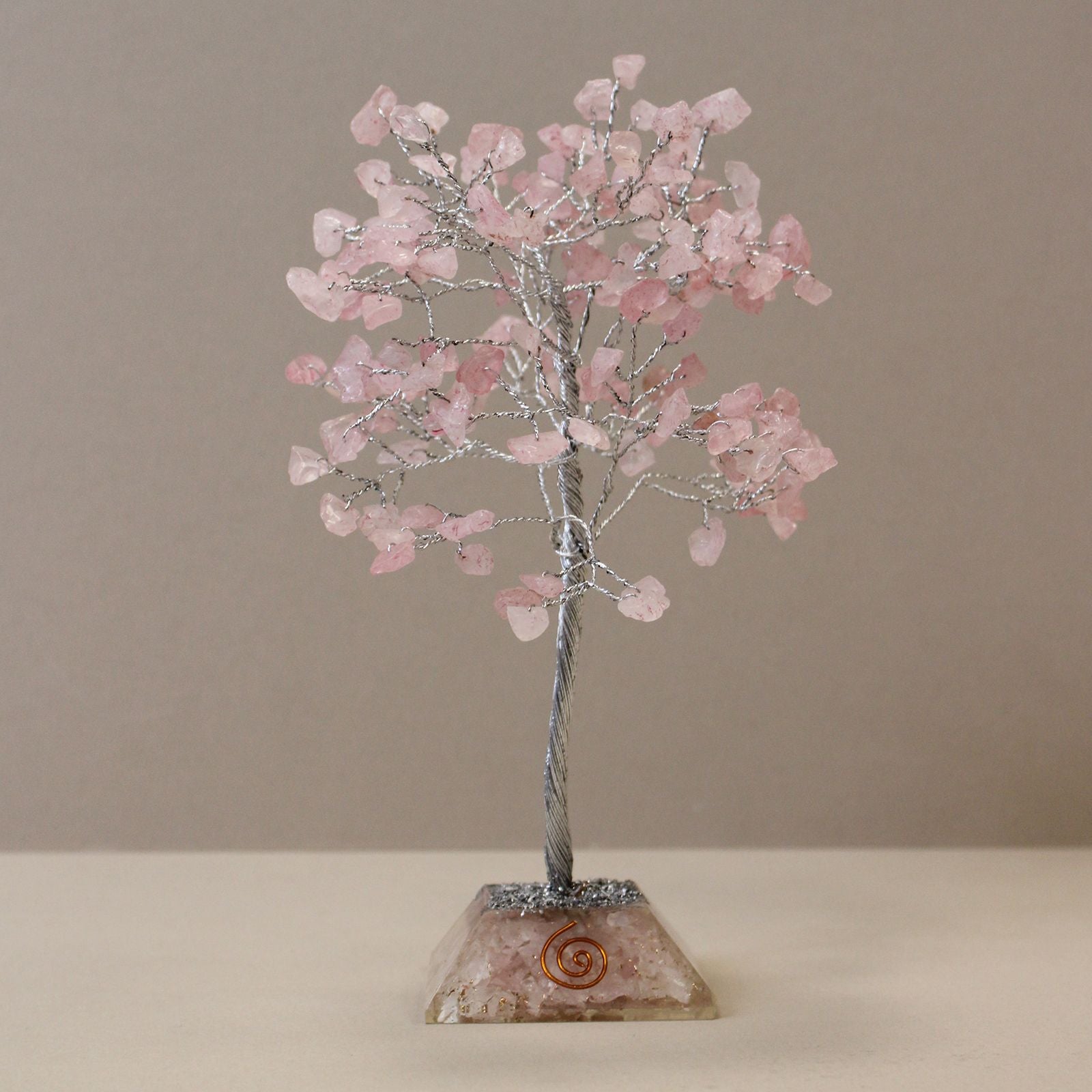 Gemstone Tree with Organite Base - 160 Stone - Rose Quartz 🇬🇧