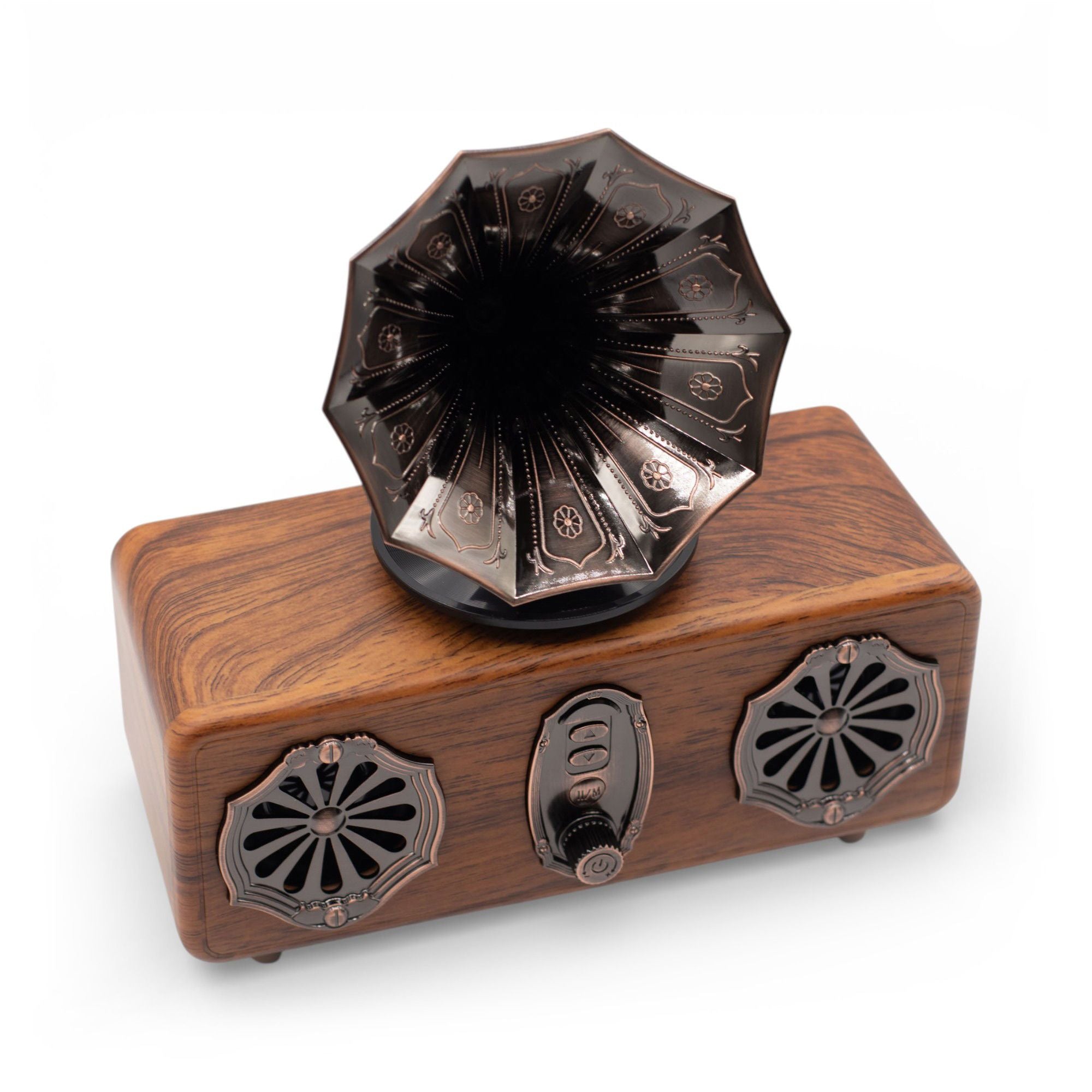 Retro Mini Double Gramophone Speaker - Bluetooth - 5.4 watt x 2 🇬🇧