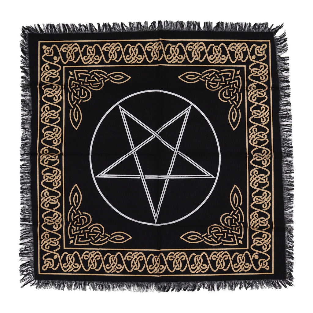 Esoteric Fringed Altar Cloth -  Pentagon 🇬🇧