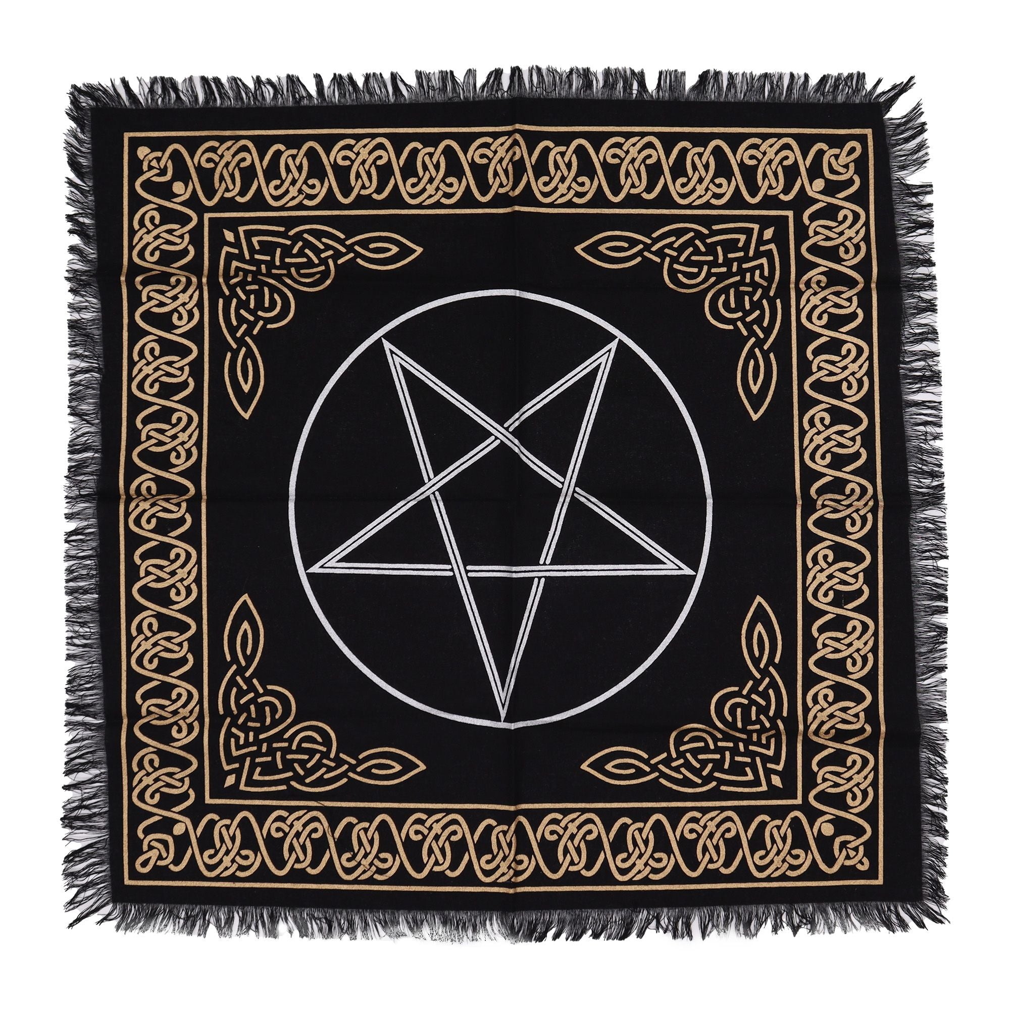 Esoteric Fringed Altar Cloth -  Pentagon 🇬🇧