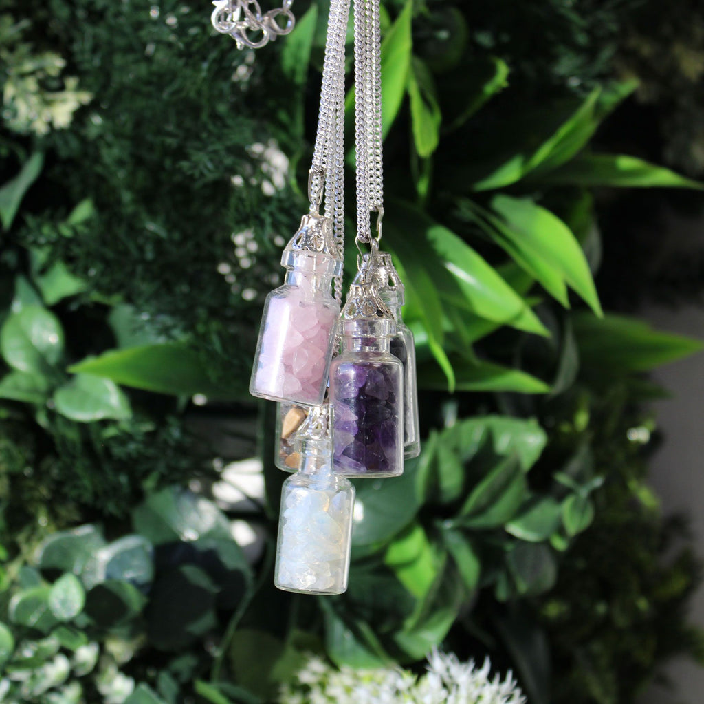 Bottled Gemstones Necklace - Amethyst 🇬🇧