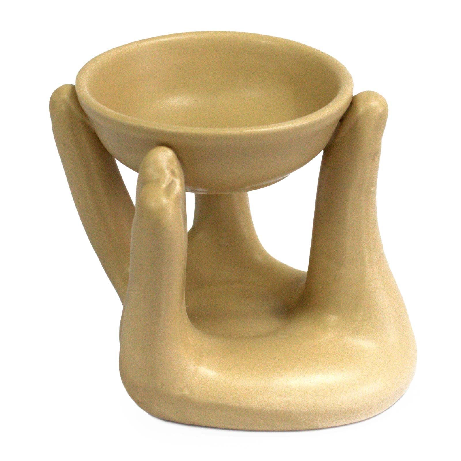 Open Hands Oil Burner - Tan 🇬🇧