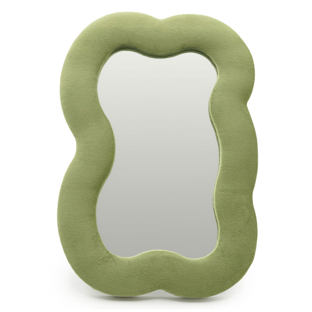 Soft Squiggly Mirror - Large Cloud - Moss Green (33.4x23.5x2.3cm) 🇬🇧