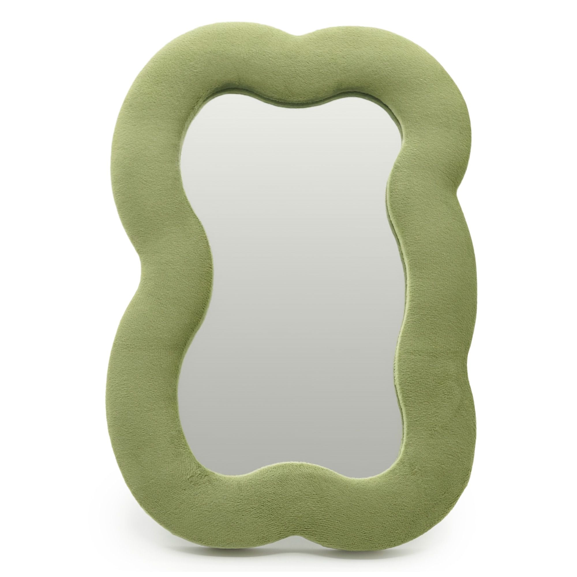 Soft Squiggly Mirror - Large Cloud - Moss Green (33.4x23.5x2.3cm) 🇬🇧