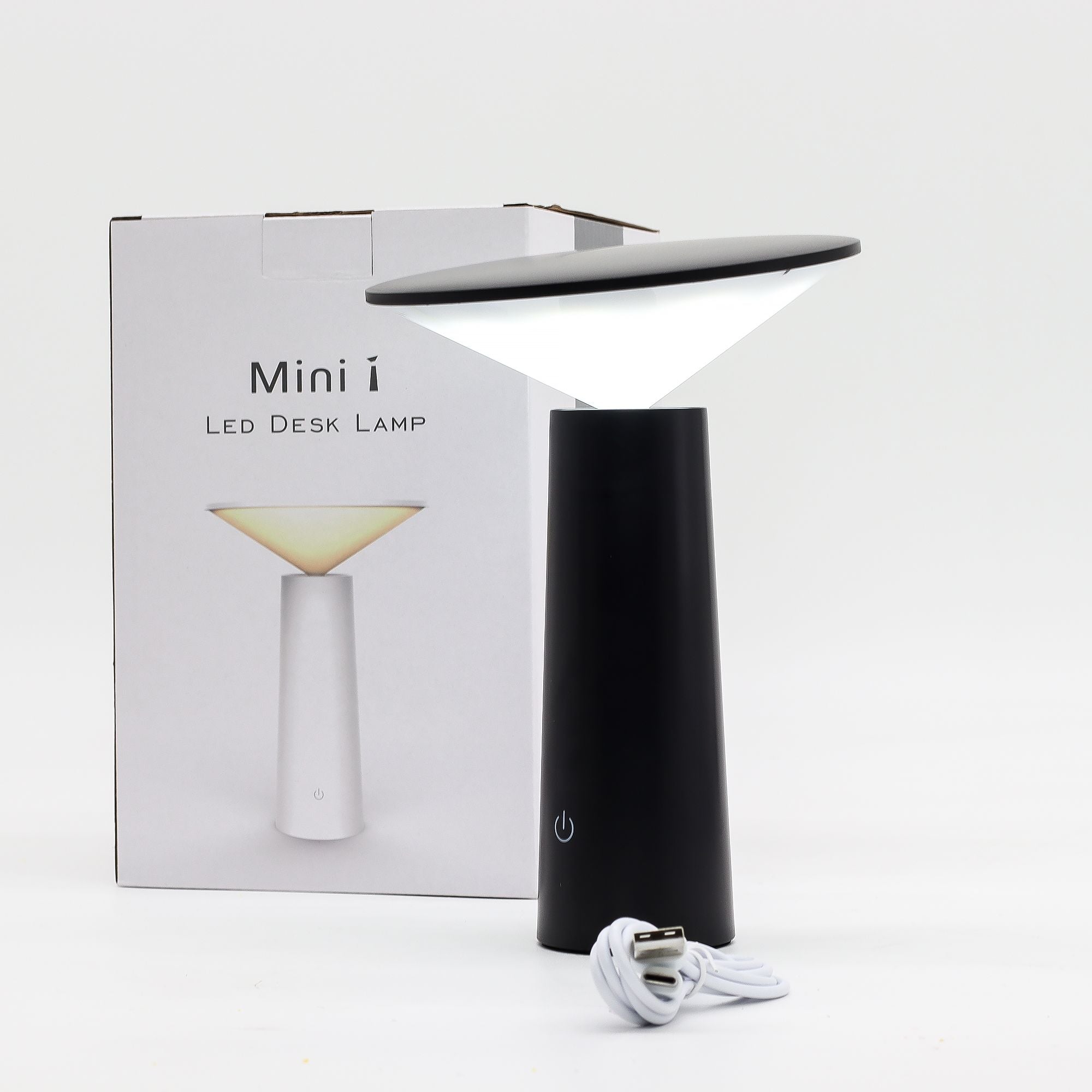 Touch Lamp - Black Mushroom- adjustable - pattern light USB (C) - Rechargable  (2000 Watt) 🇬🇧