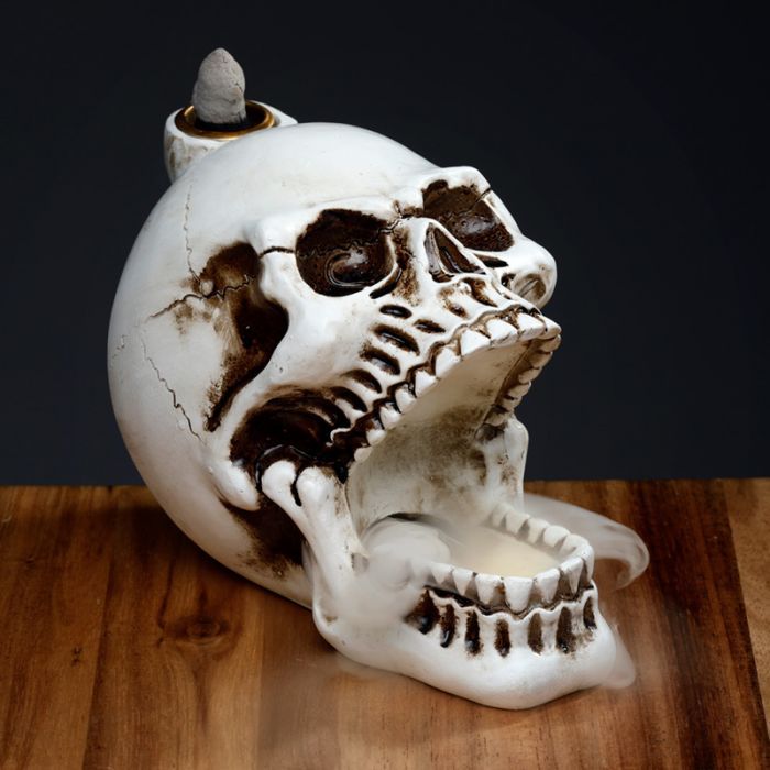 Skull with Open Mouth Backflow Incense Burner 🇬🇧