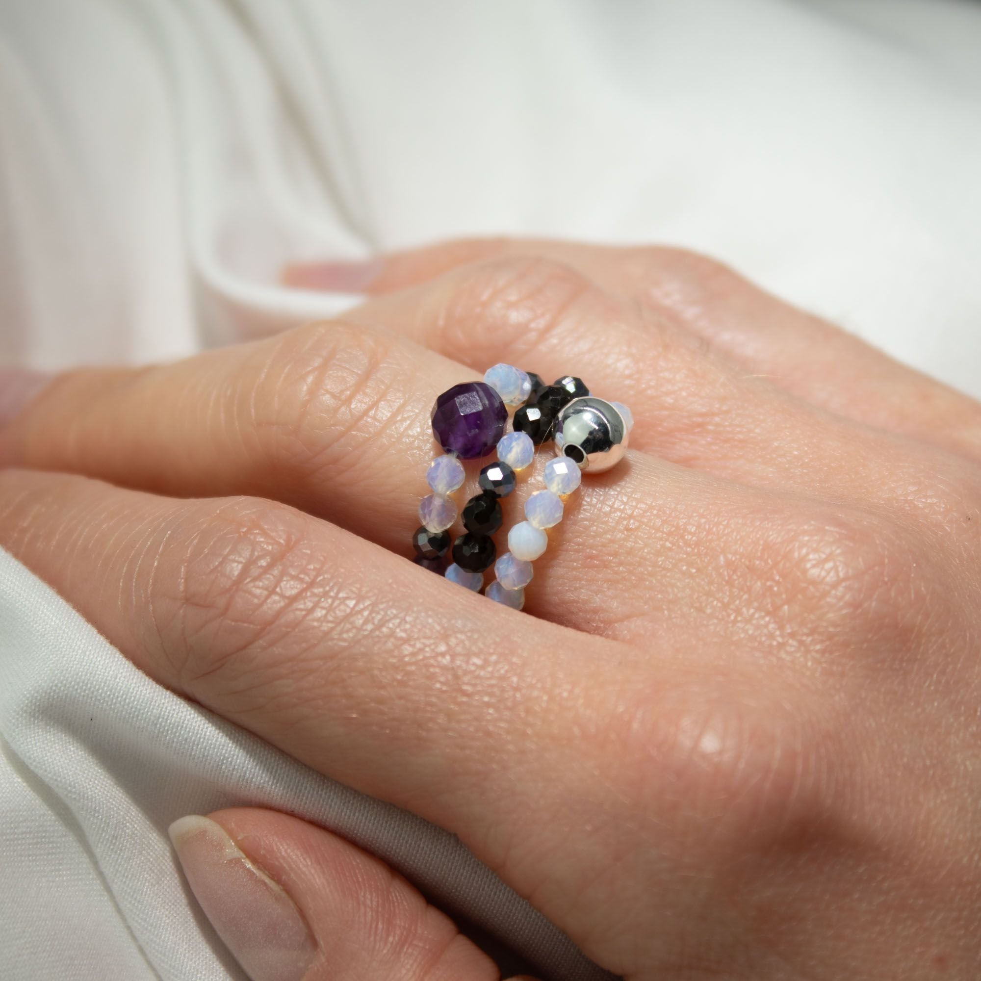 Nymph Spirit Gemstone Ring Set - Full Moon 🇬🇧