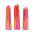Gemstone Obelisk Point approx 9cm - Aurura Crystal Quartz - Peach 🇬🇧