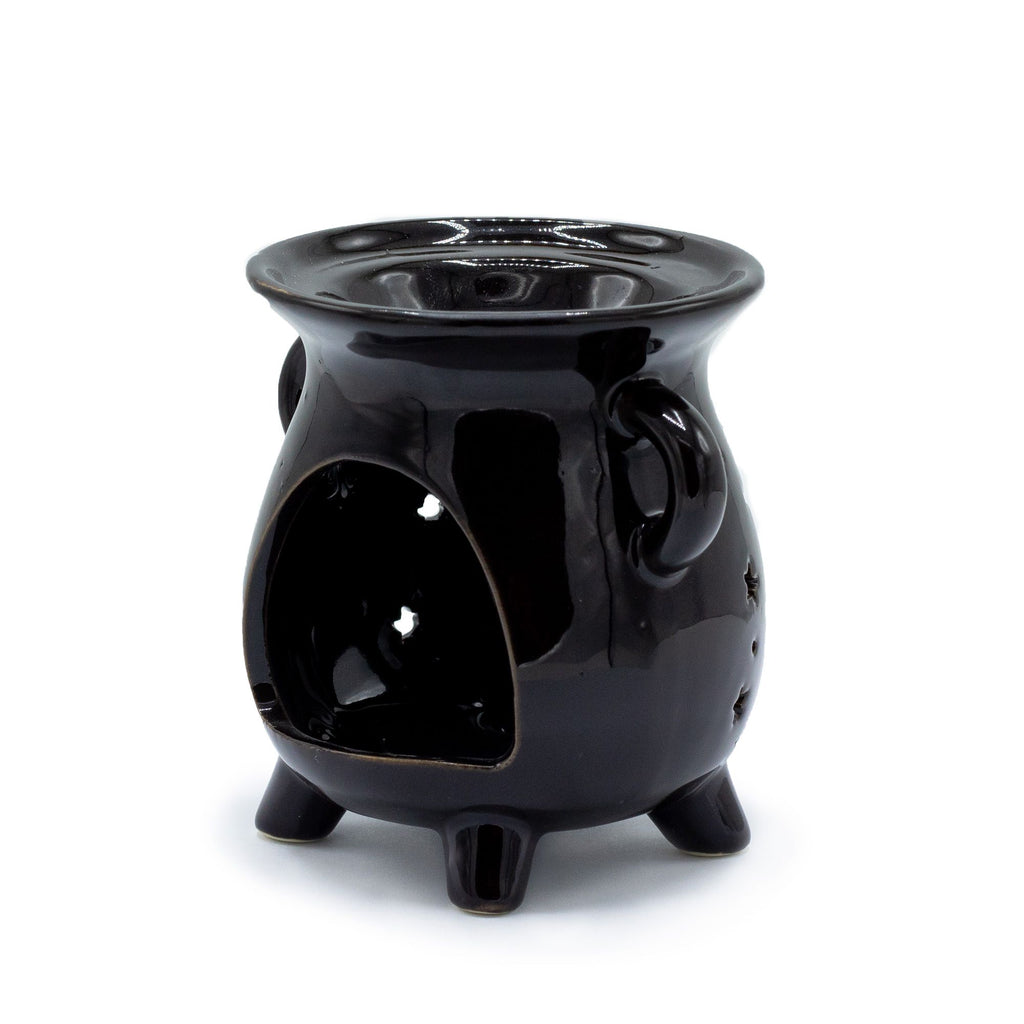 Cauldron Oil Burner - Moon Phase - Black 🇬🇧