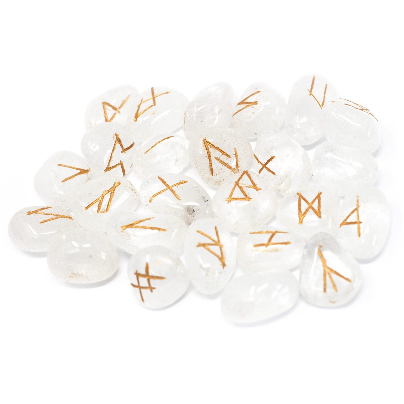 Runes Stone Set in Pouch  - Crystal 🇬🇧