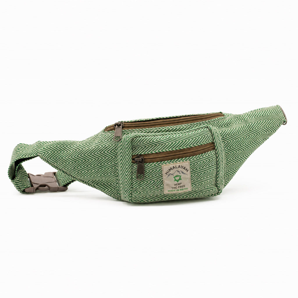 Cotton Hemp Style Belt (or Fanny) Bag - Sage 🇬🇧