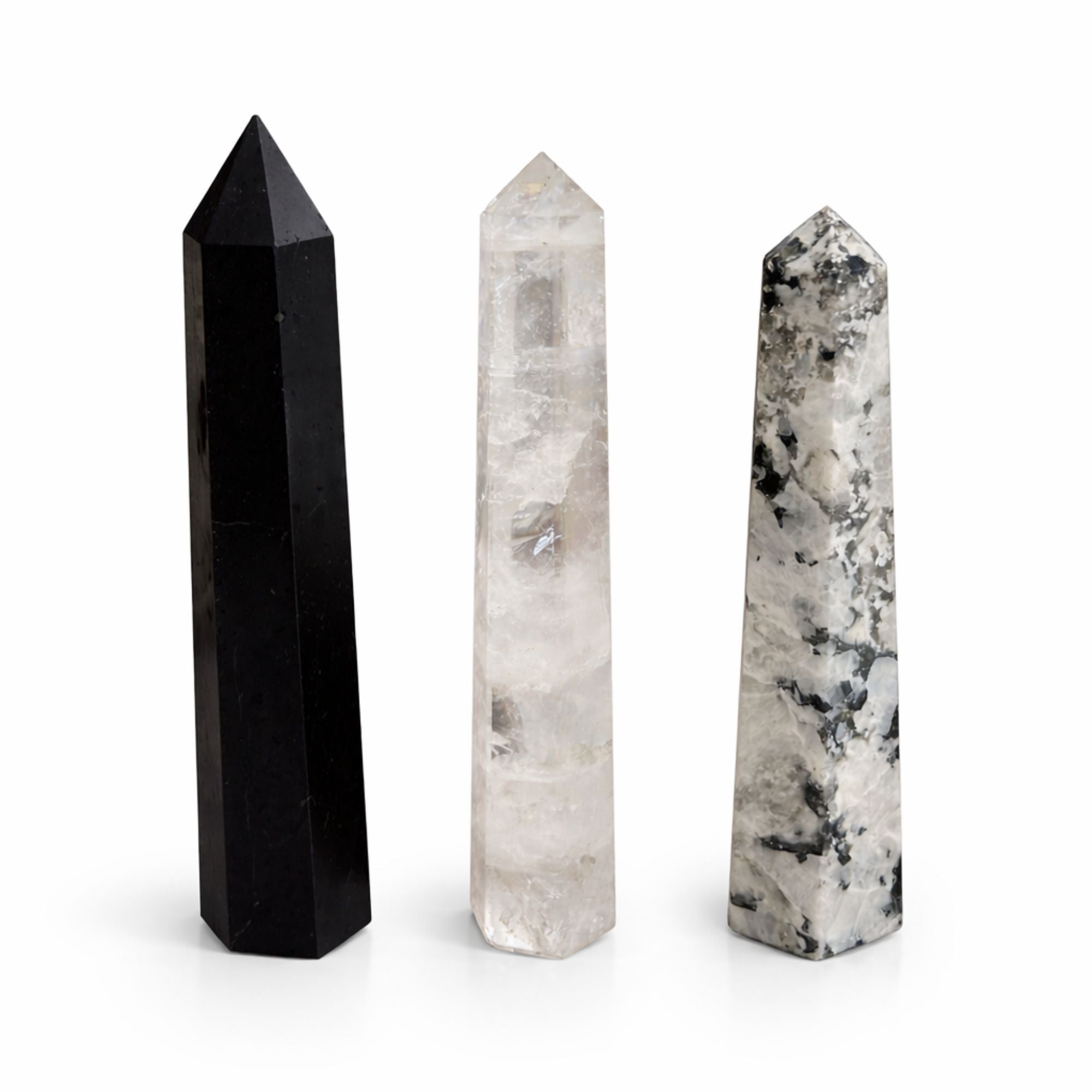 Gemstone Six Face Obelisk Point approx 17cm - Black Tourmaline 🇬🇧