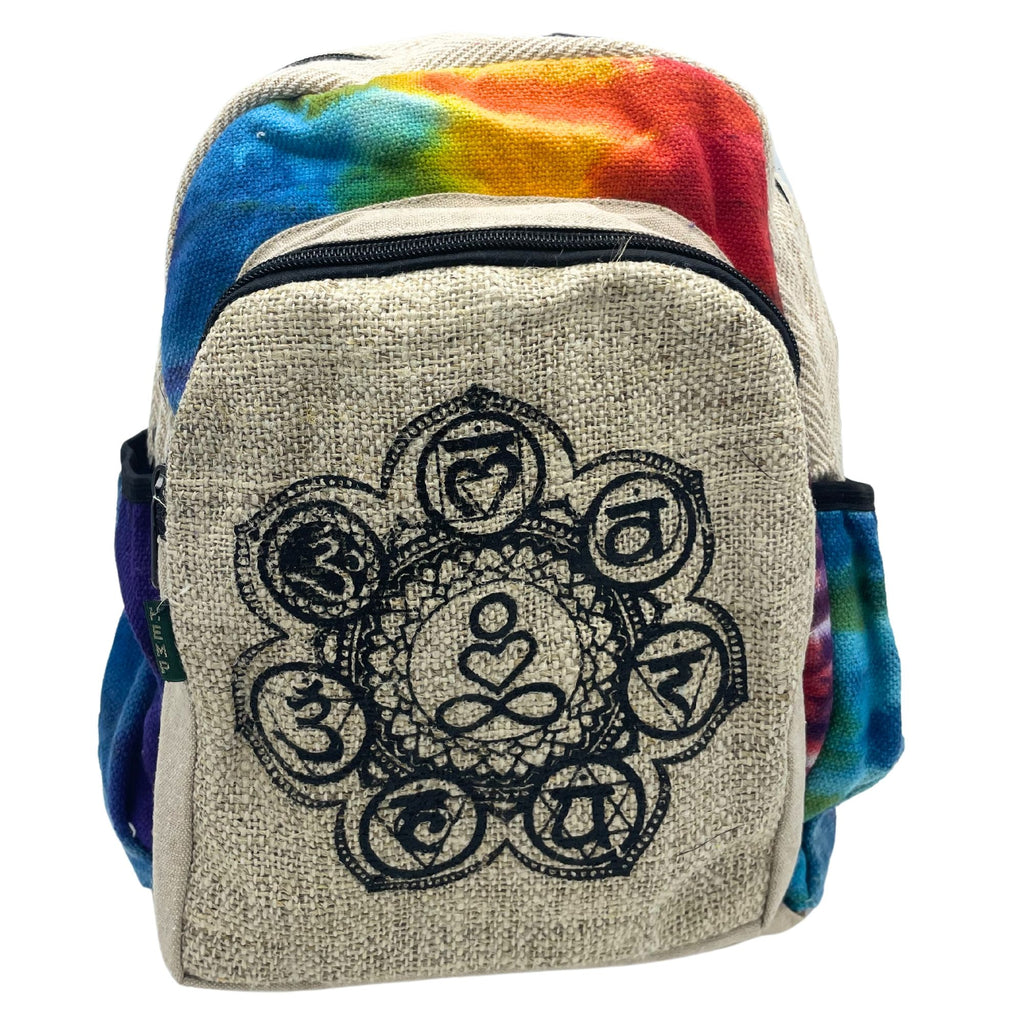 Tiedye Hemp Medium Backpack - 7 Chakra 🇬🇧