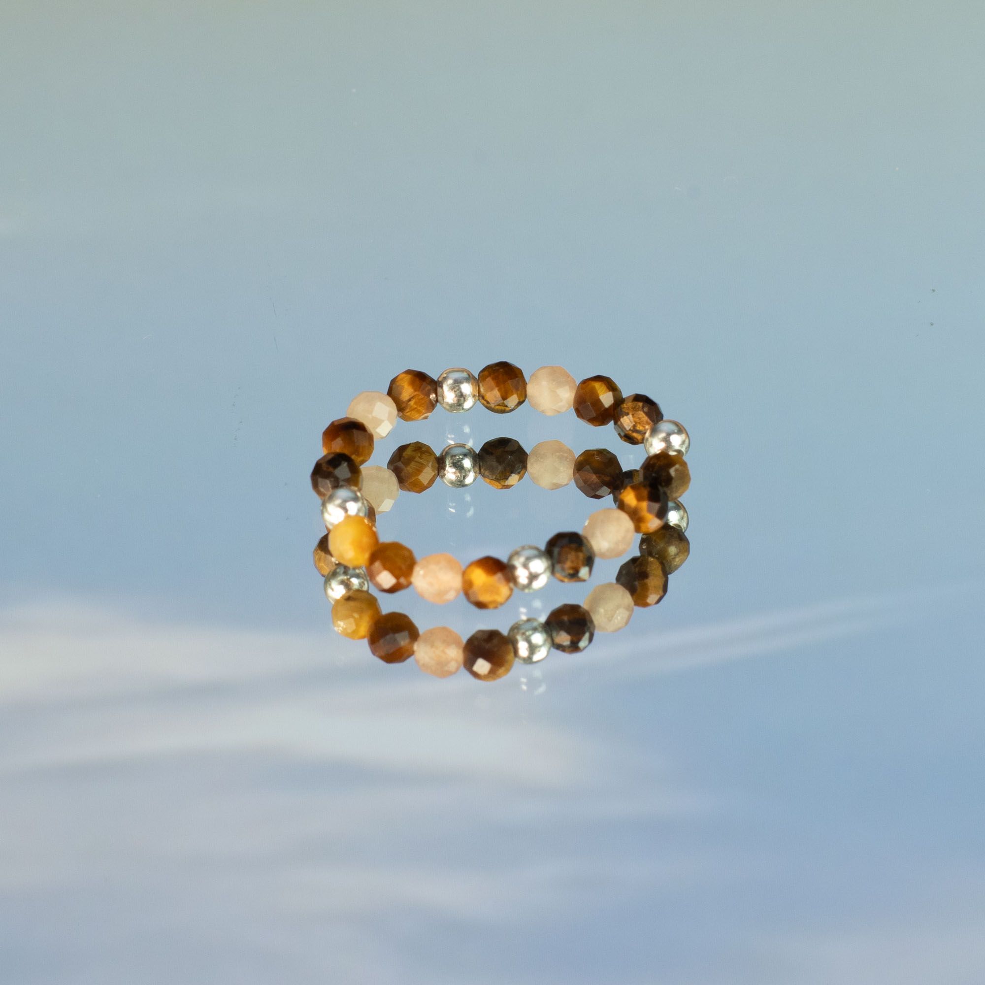 Nymph Spirit Gemstone Ring Set - Sea Sunset 🇬🇧