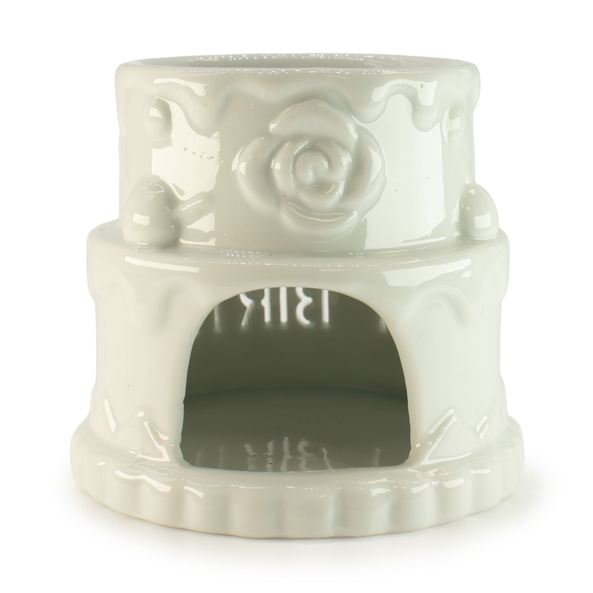 Ceramic Cake Oil Burner - HAPPY BIRTHDAY - White 🇬🇧