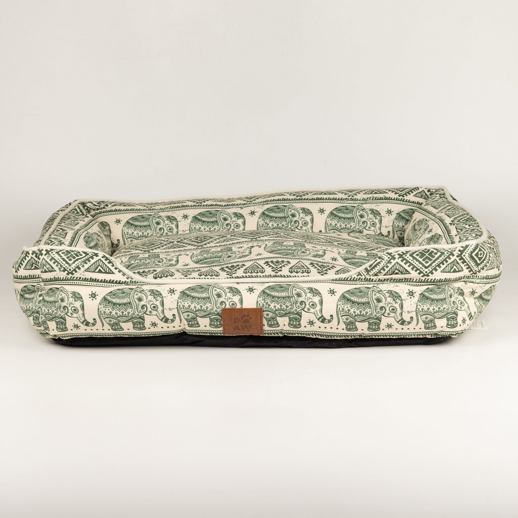 PAW Bed – Lucky Elephant – Green – 60 × 50 × 14cm 🇬🇧