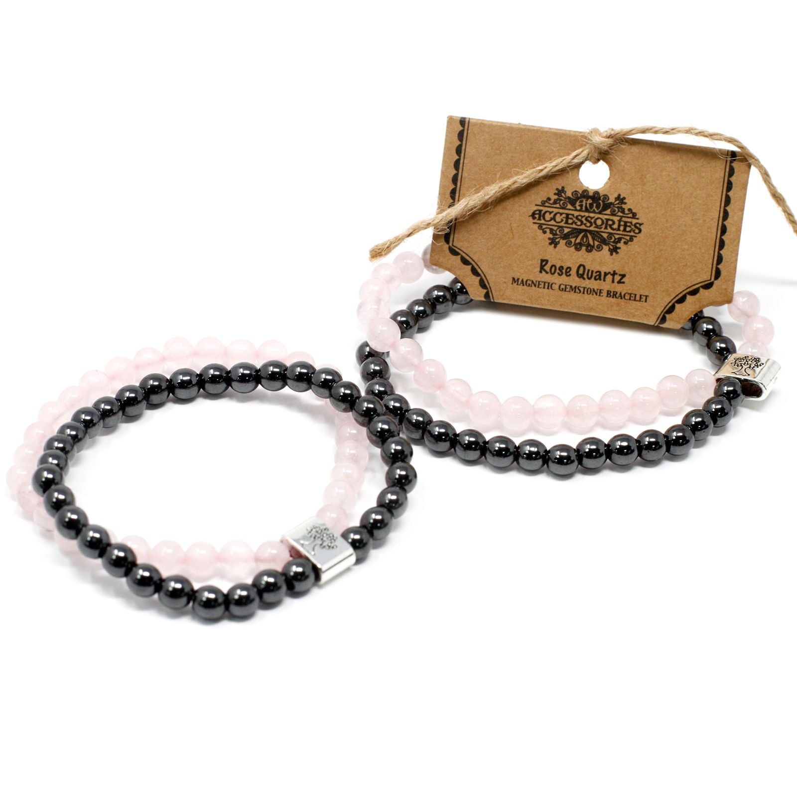 Magnetic Gemstone Bracelet - Rose Quartz 🇬🇧