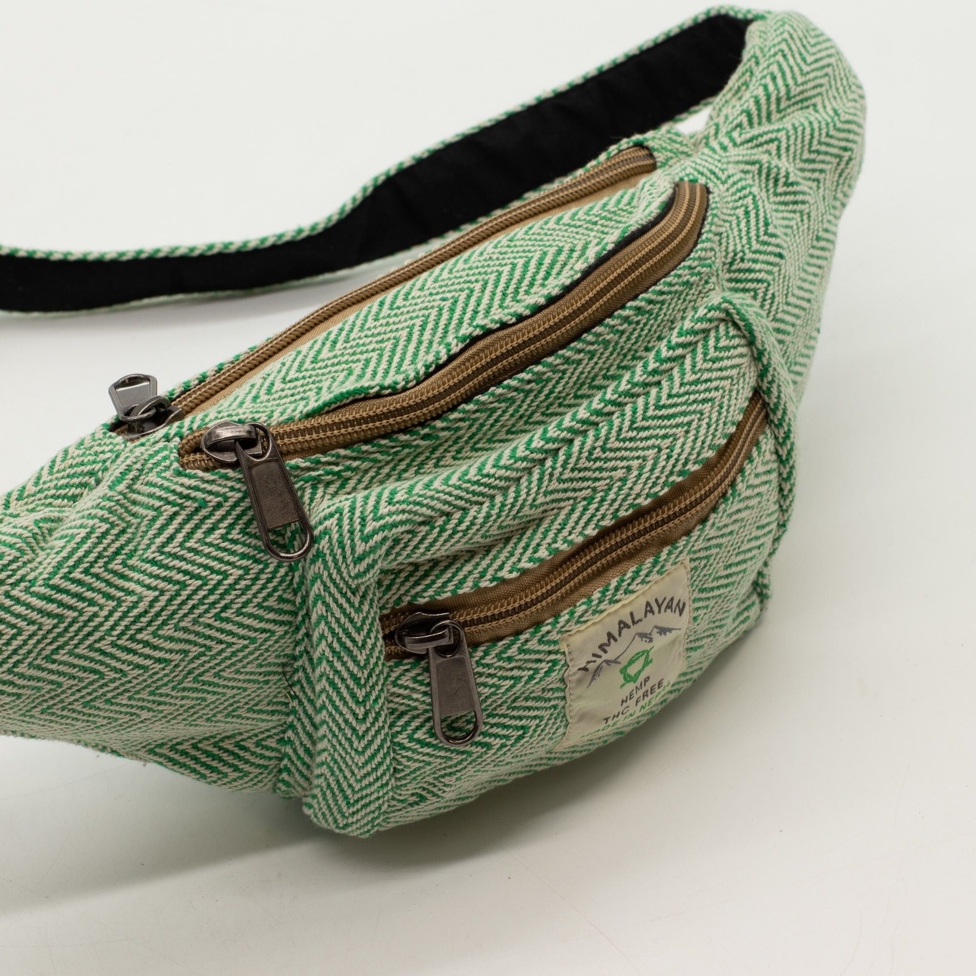 Cotton Hemp Style Belt (or Fanny) Bag - Sage 🇬🇧