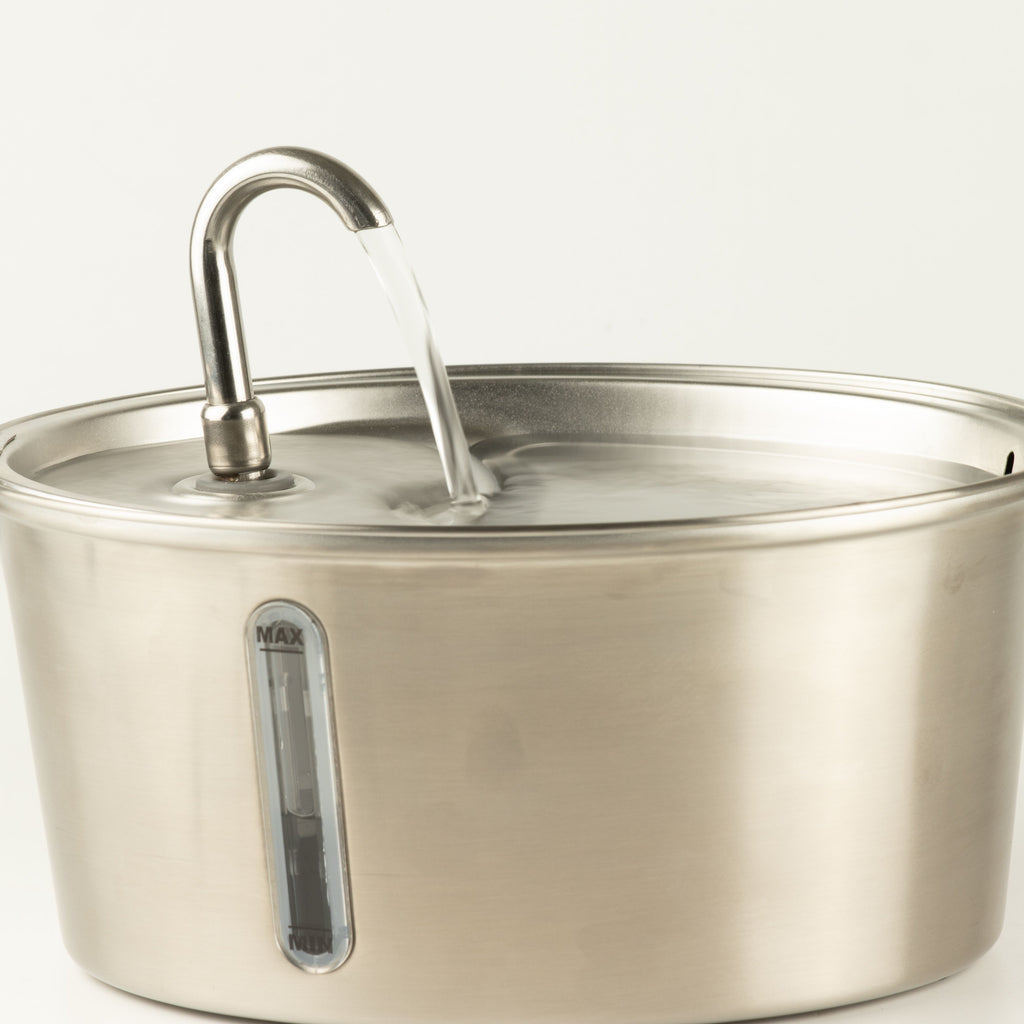 PAW Food Bowls - Electric Water Fountain 2.5 Litre - USB - Stainless Steal 🇬🇧