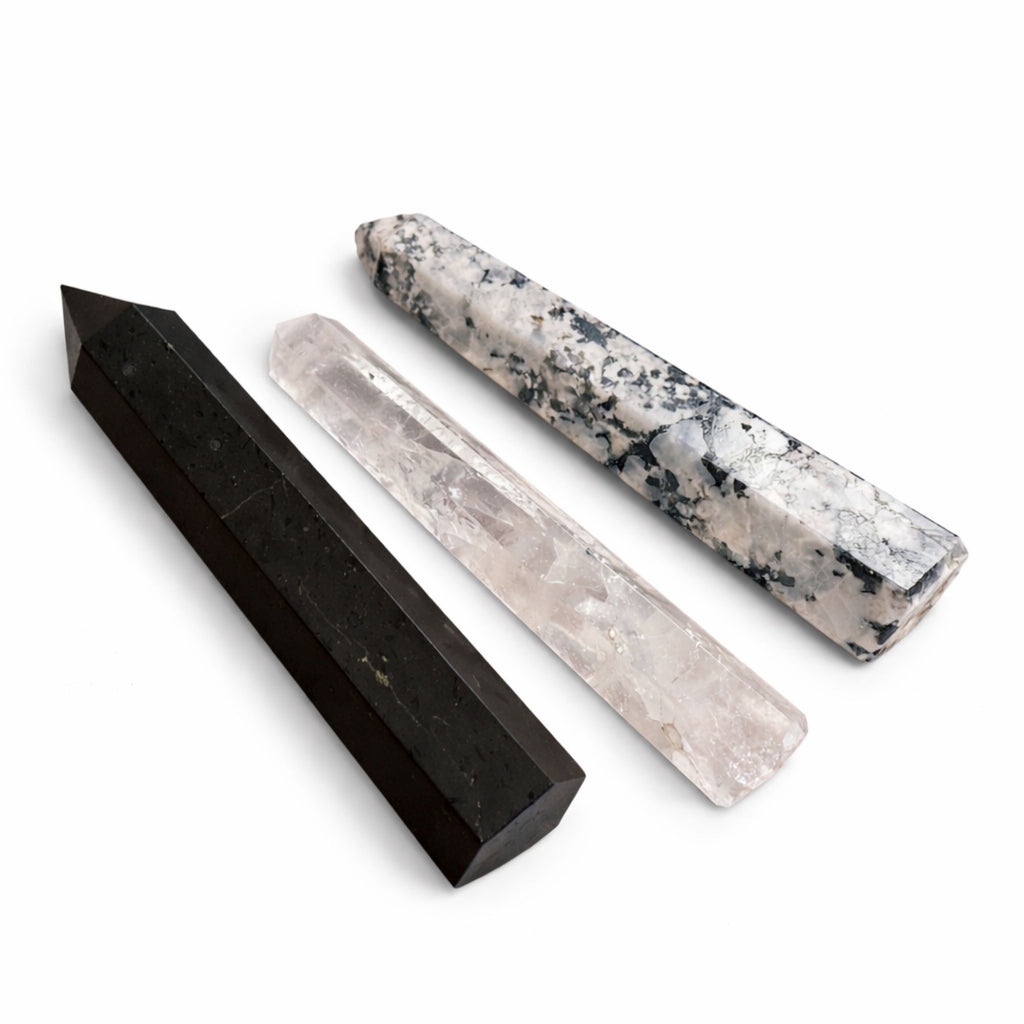 Gemstone Six Face Obelisk Point approx 17cm - Black Tourmaline 🇬🇧