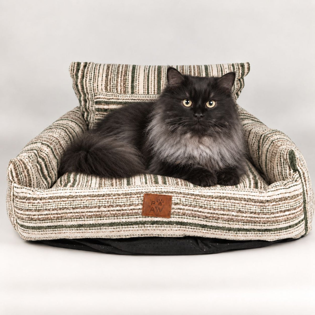 PAW Bed – Medium Sofa – Brown Stripes – 60 × 60 × 28cm 🇬🇧