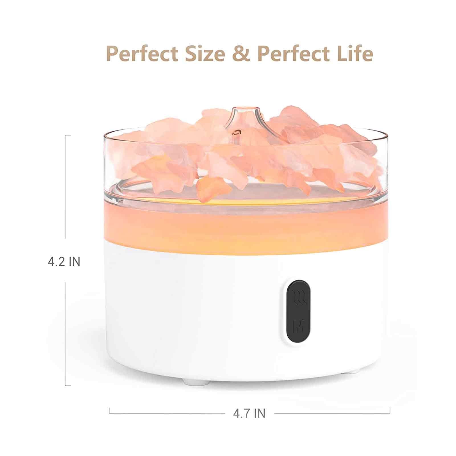 Himalayan Salt  Aroma Diffuser - Night Light - USB-C - Flame Effect ( salt included) 🇬🇧