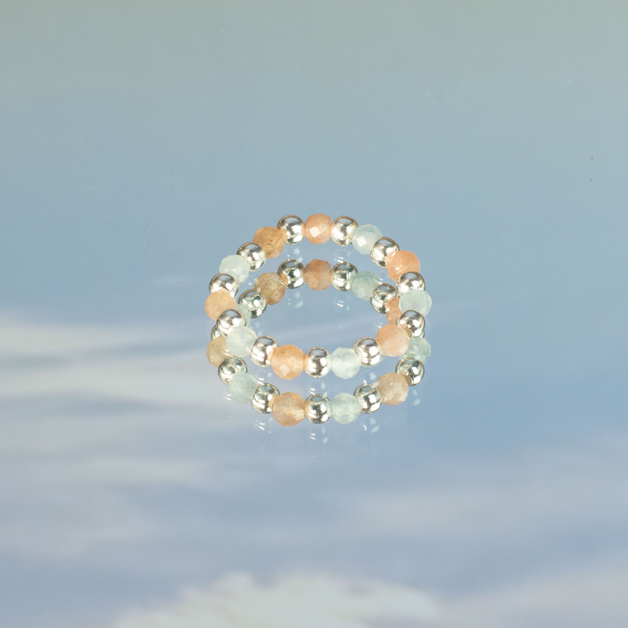 Nymph Spirit Gemstone Ring Set - Sea Sunset 🇬🇧