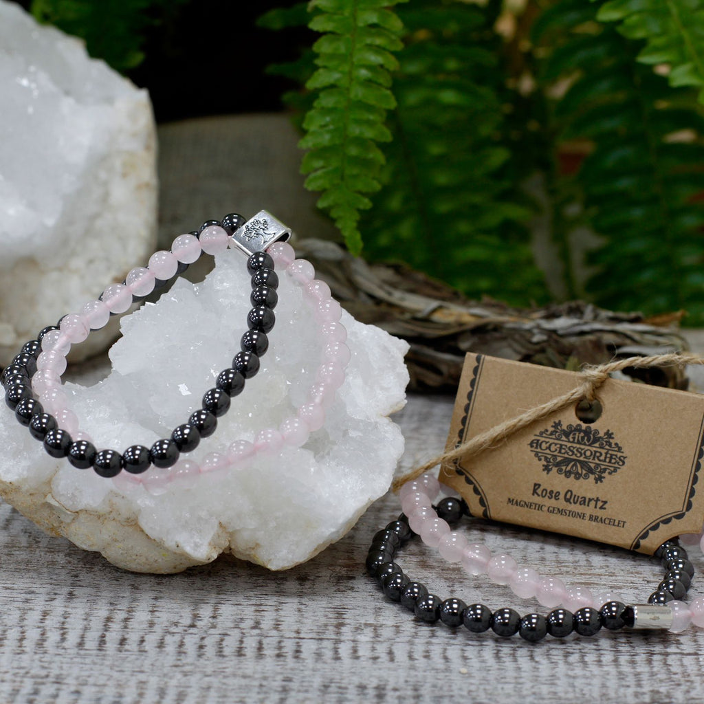 Magnetic Gemstone Bracelet - Rose Quartz 🇬🇧