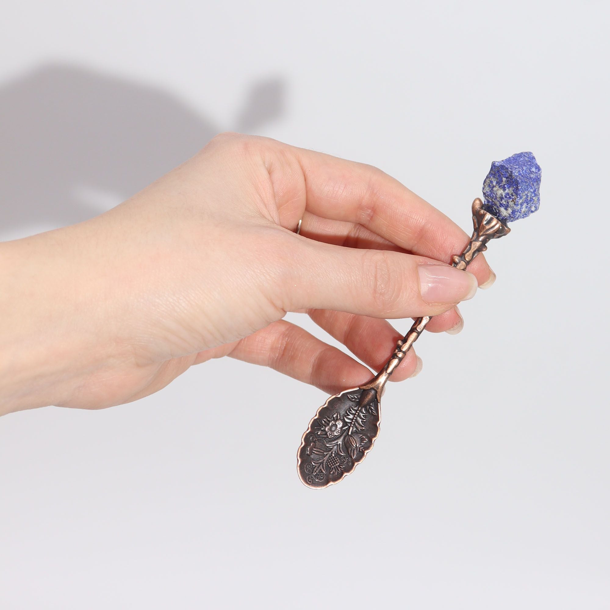 Set of 7 Bronze Gemstone Crystal Witch Spoons 🇬🇧