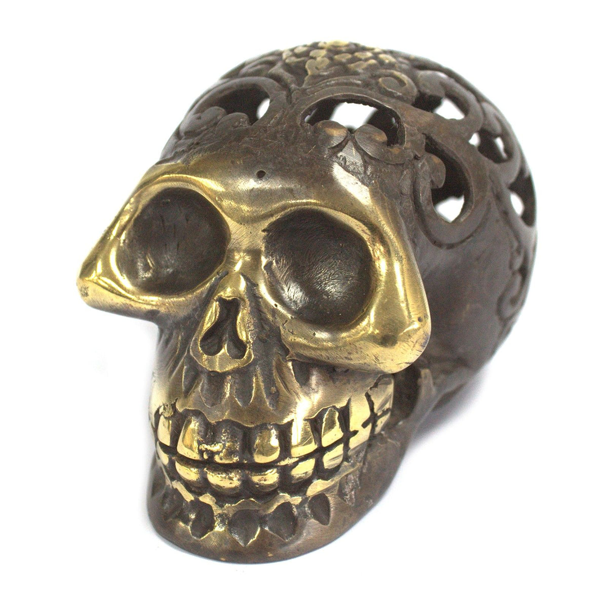 Vintage Brass Skull - Med 🇬🇧