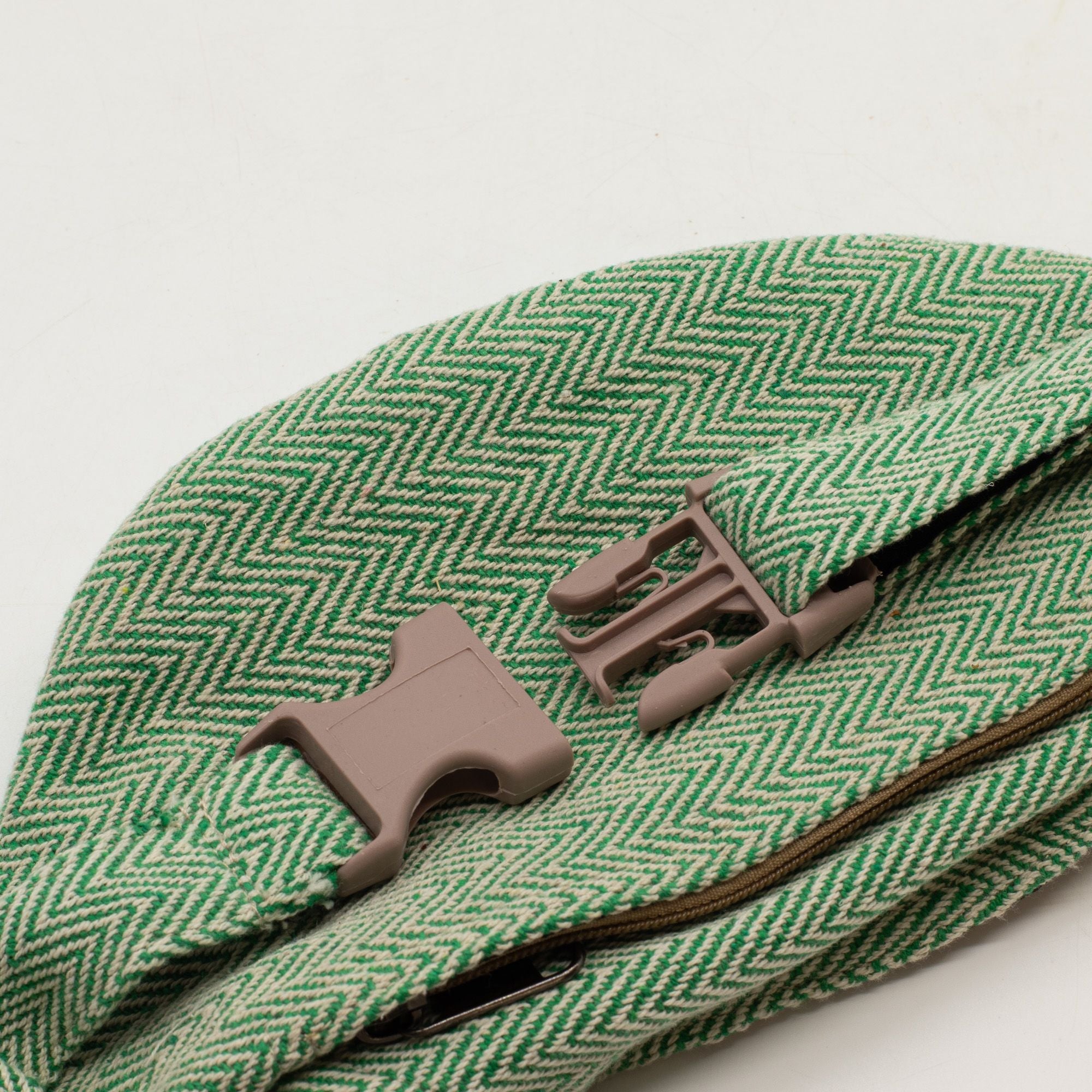 Cotton Hemp Style Belt (or Fanny) Bag - Sage 🇬🇧