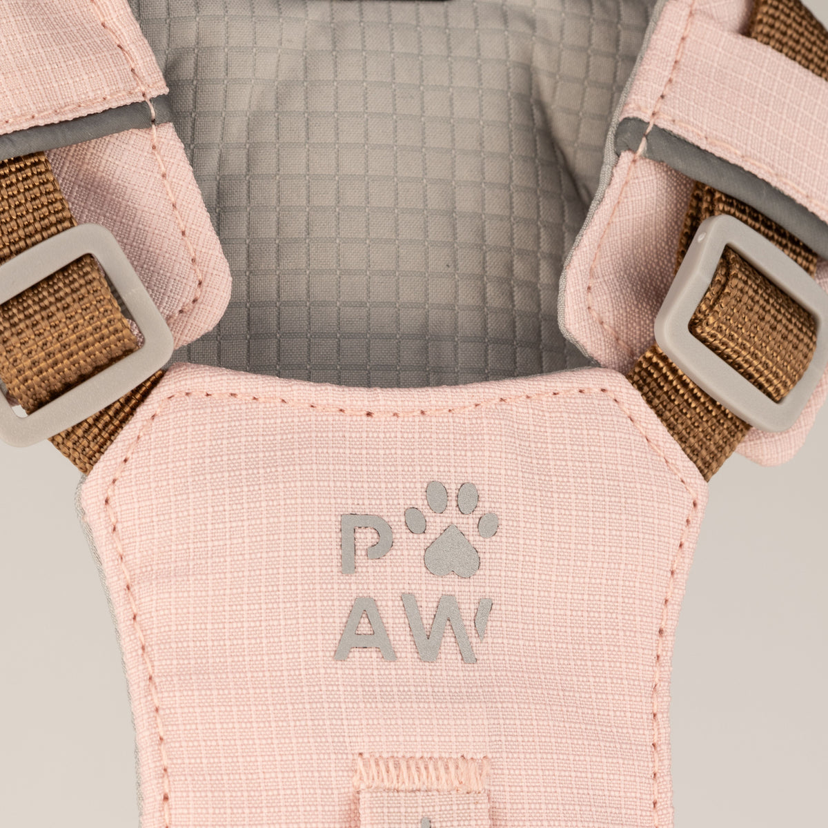 PAW - S (4-8Kg) Dog Step-in Guardian Harness with Reflective Mesh - Soft Pink - Rose Quartz Charm 🇬🇧