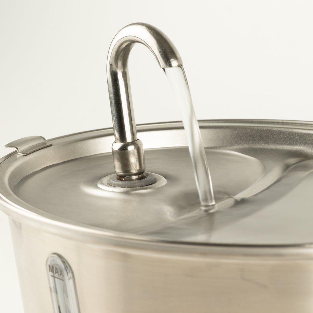 PAW Food Bowls - Electric Water Fountain 2.5 Litre - USB - Stainless Steal 🇬🇧