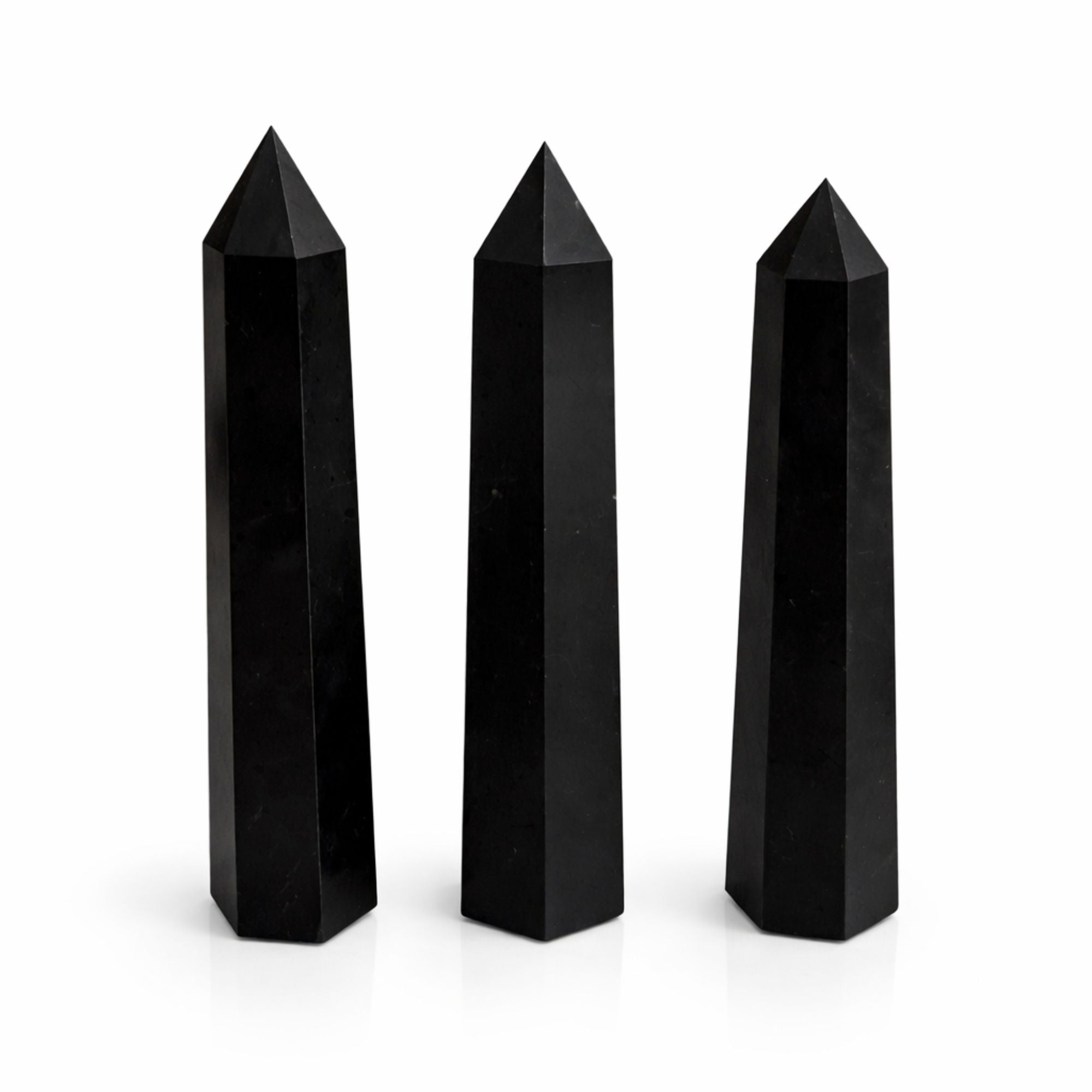 Gemstone Six Face Obelisk Point approx 17cm - Black Tourmaline 🇬🇧