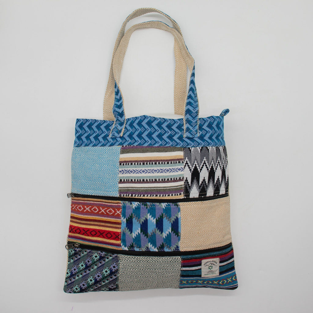 Patchwork Kathmandu Tote Bag - Dhaka Design (37x38cm) 🇬🇧