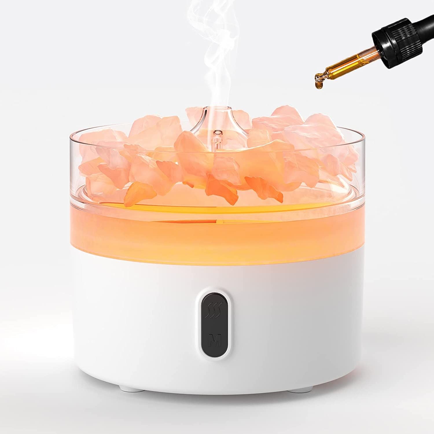 Himalayan Salt  Aroma Diffuser - Night Light - USB-C - Flame Effect ( salt included) 🇬🇧