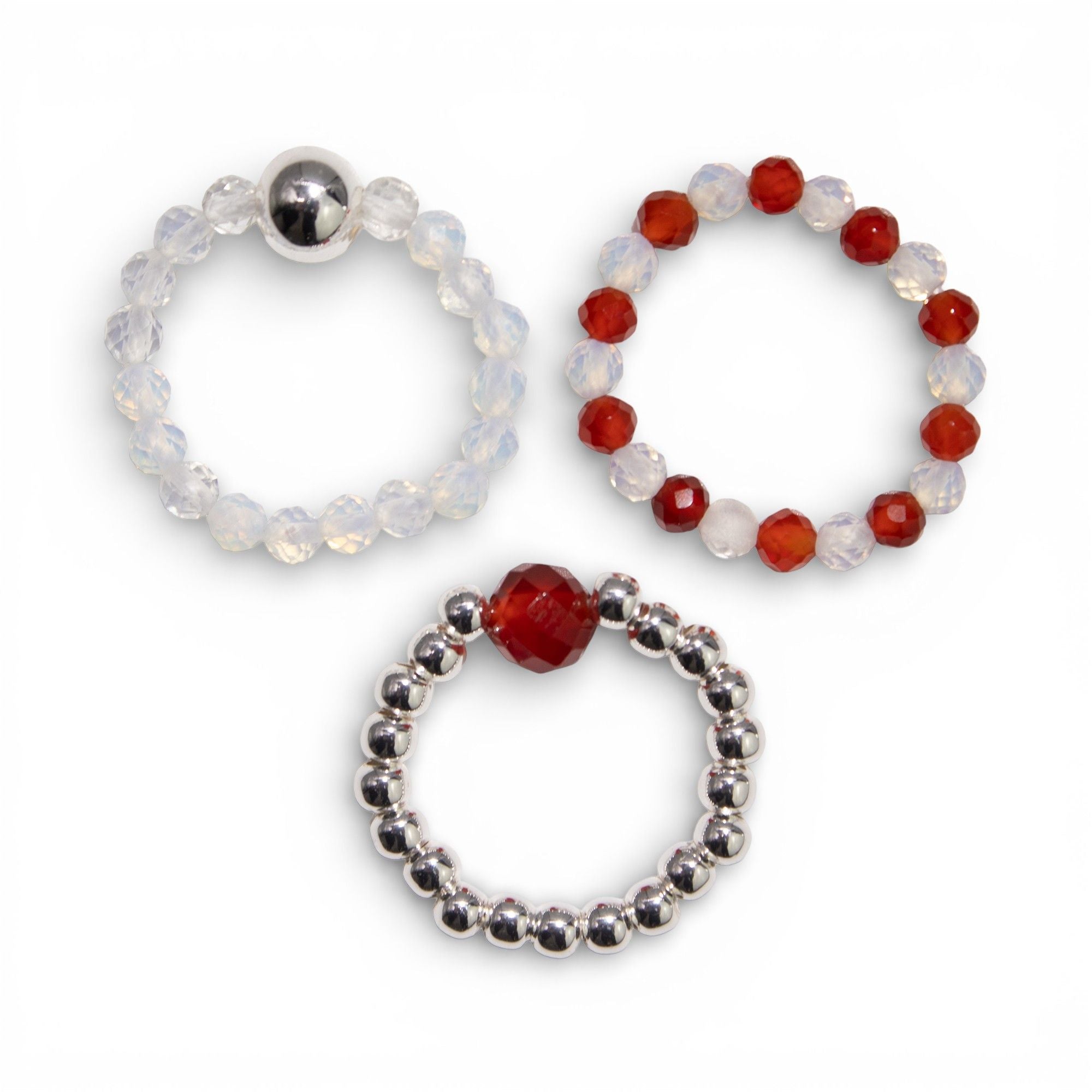 Nymph Spirit Gemstone Ring Set - Blood Moon 🇬🇧