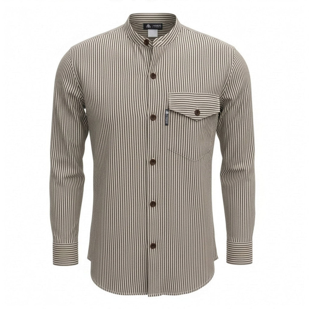 Nomad Sari Grandad Shirt - Grey Stone - XL 🇬🇧