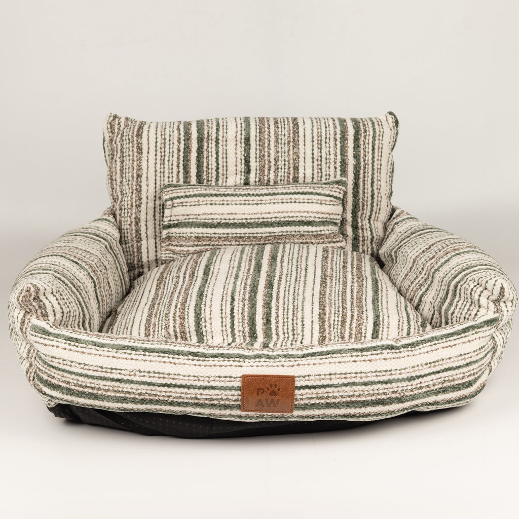 PAW Bed – Small Sofa – Brown Stripes – 50 × 50 × 26cm 🇬🇧