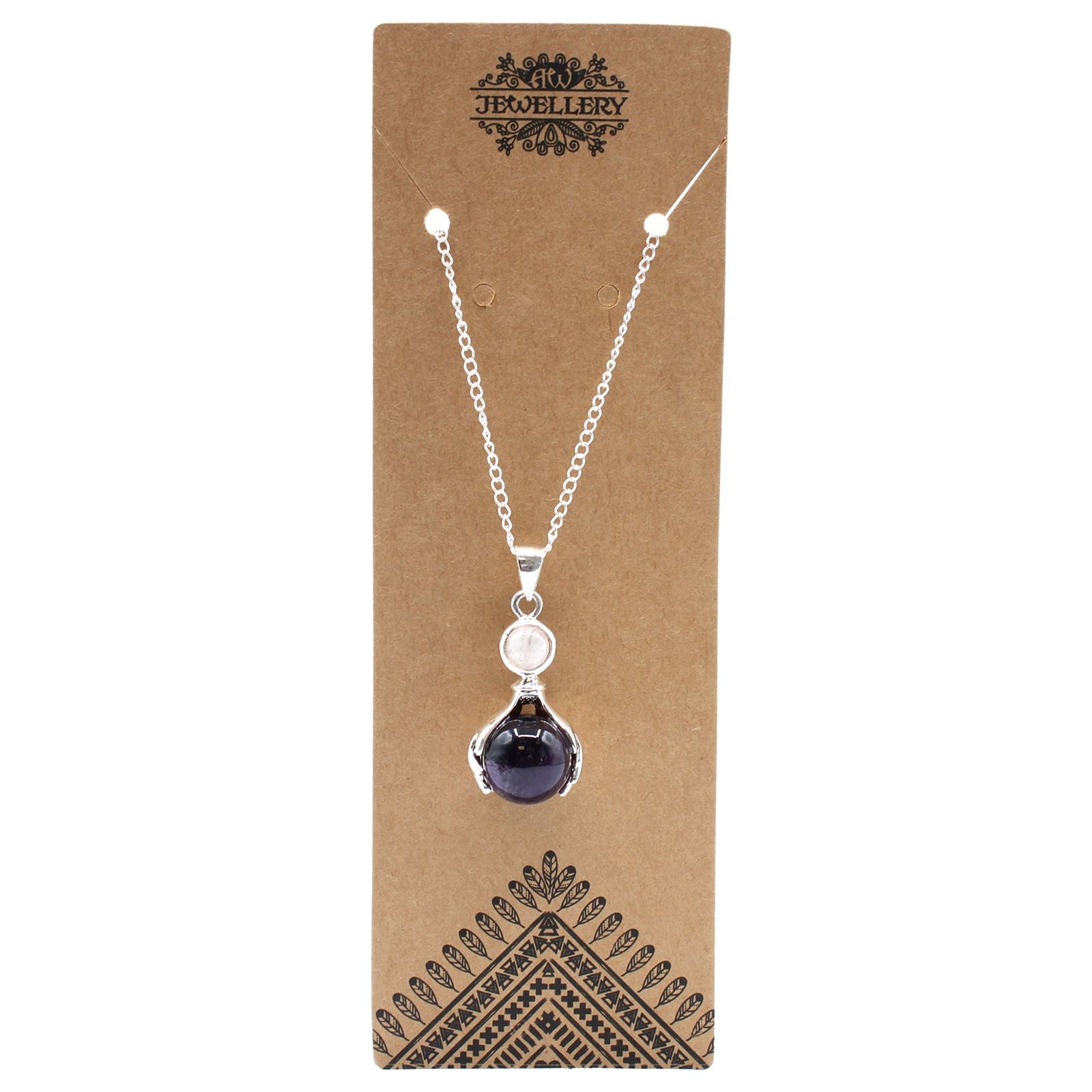 Gemstone Healing Hands Pendant - Amethyst 🇬🇧