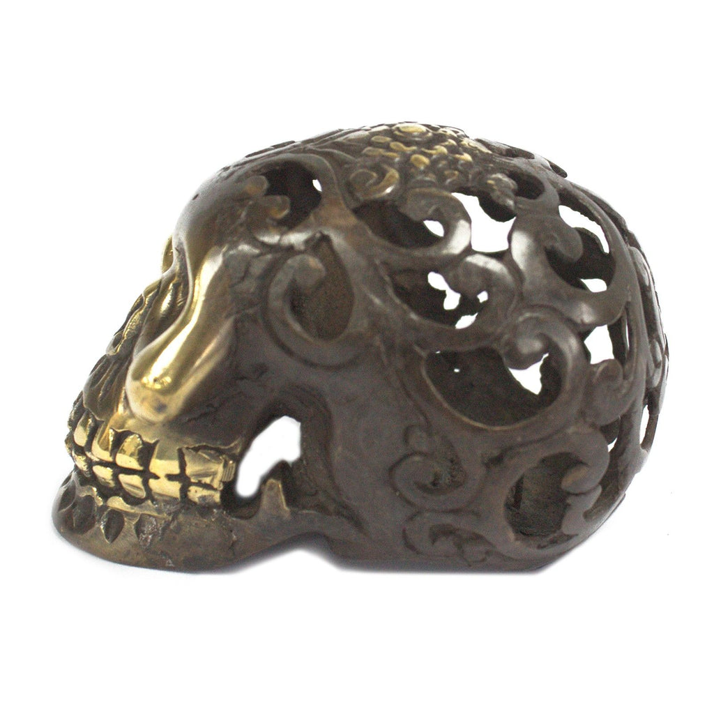 Vintage Brass Skull - Med 🇬🇧