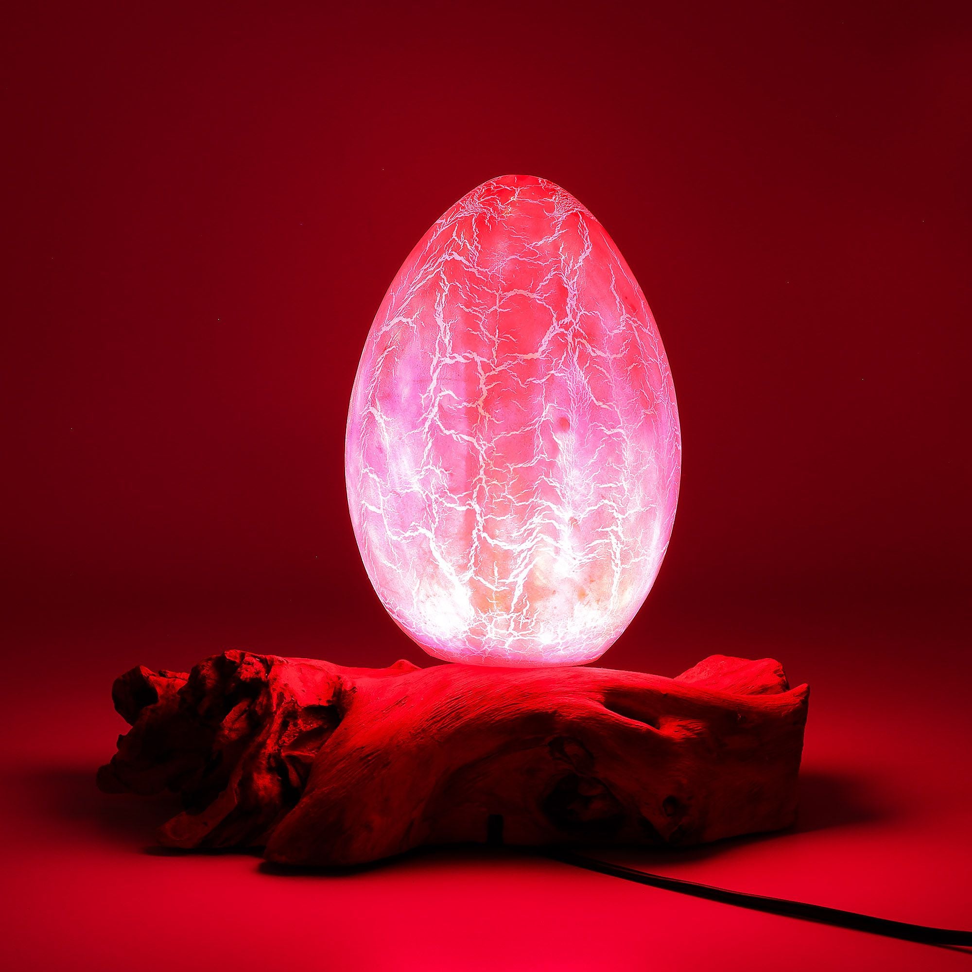 DriftGlow Lamp Crackle Fire Egg Shade - Orange 🇬🇧