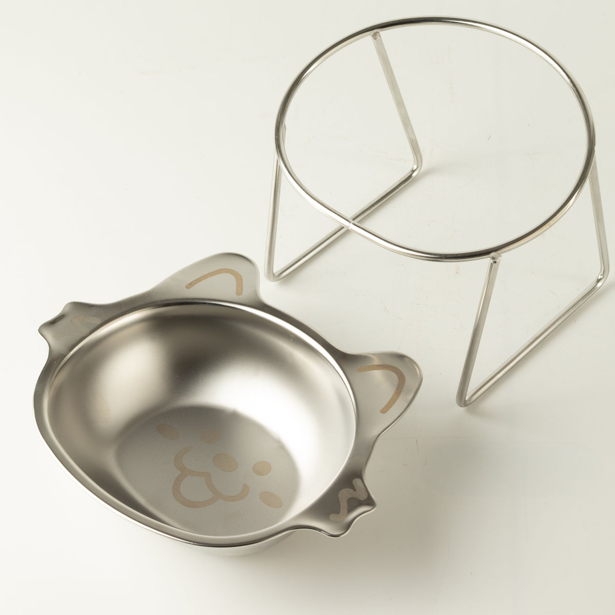 PAW Food Bowls - Single Cat Bowl in Stand - Stainless Steel (304) 🇬🇧