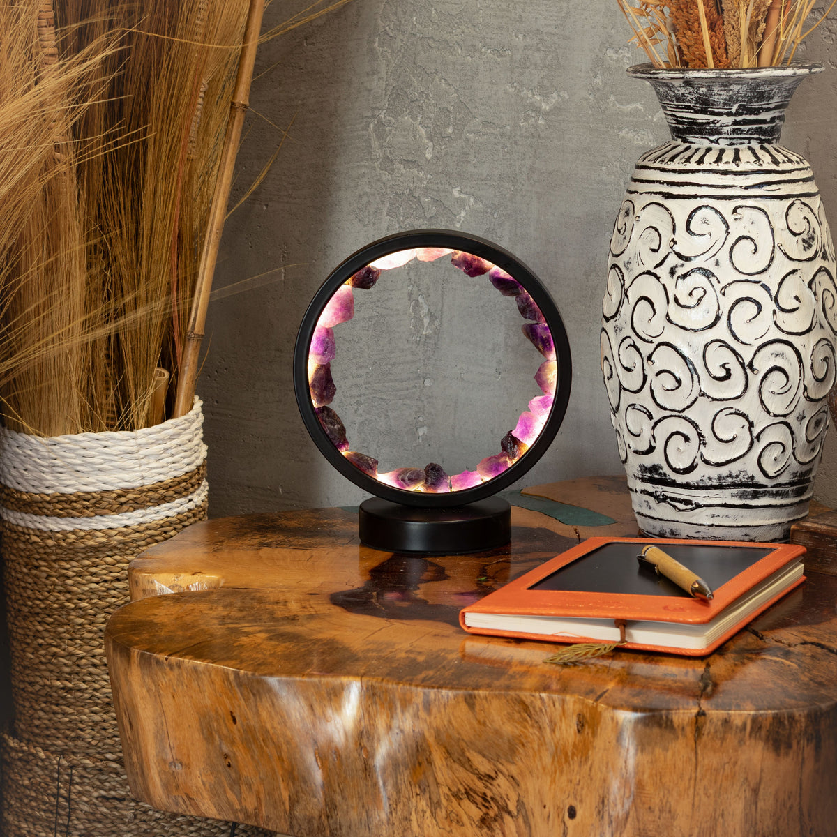 Gemstone Halo Lamp - Zen Spirit  - Amethyst 🇬🇧